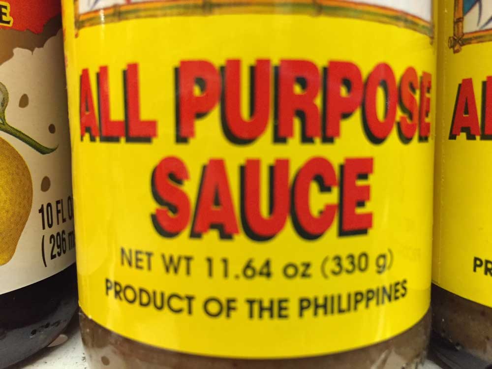 The “All Purpose Sauce” is actually the “No Purpose Sauce.”